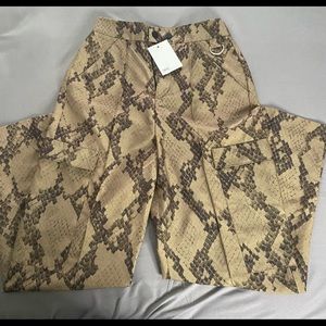 ASOS snake skin cargo trousers